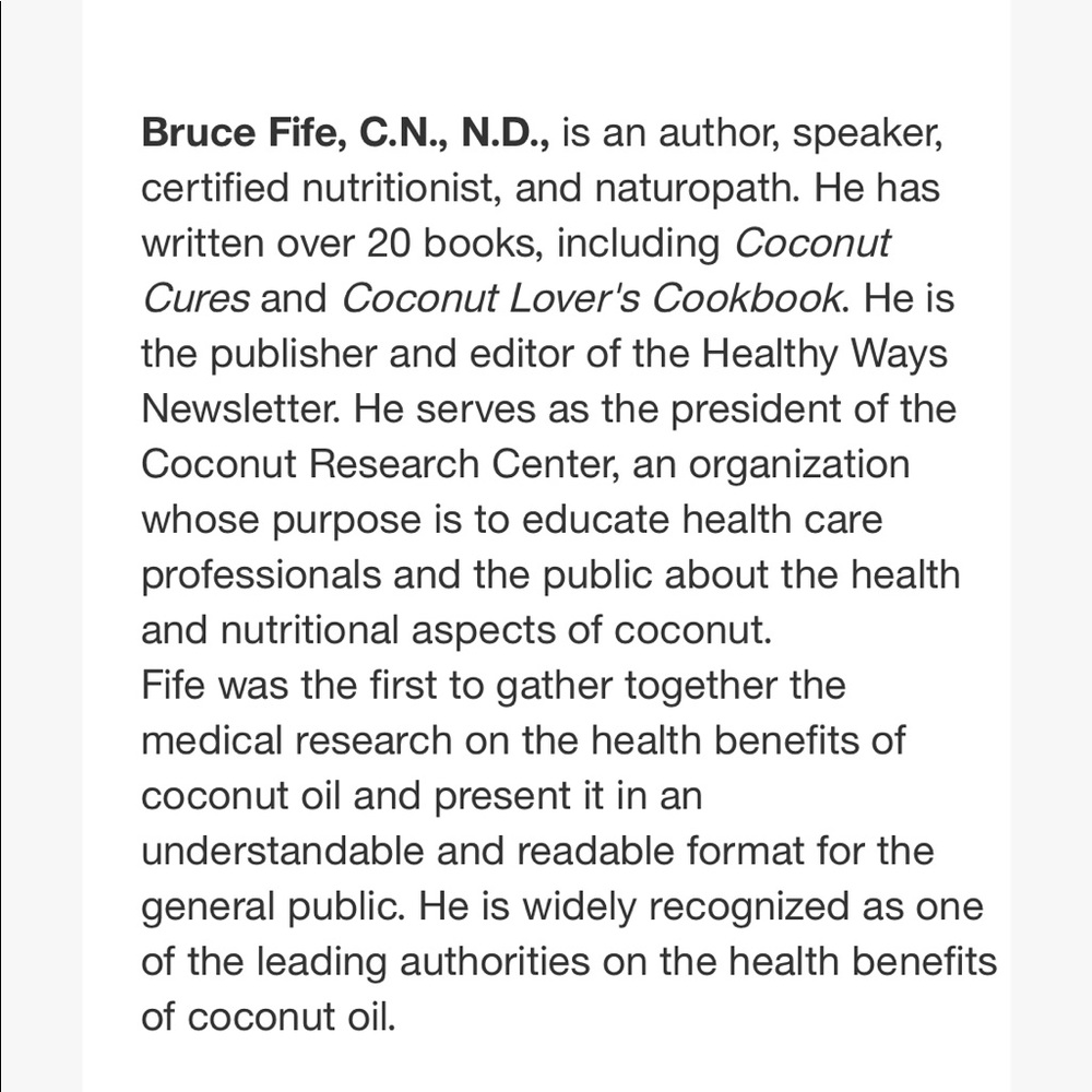 The Coconut Oil Miracle 5th Edition by Bruce Fife Paperback Book - Picture 6 of 16